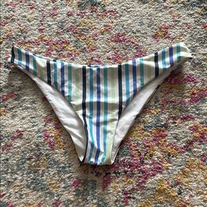 SHEIN Striped Bikini Bottom - Blue, Green, White